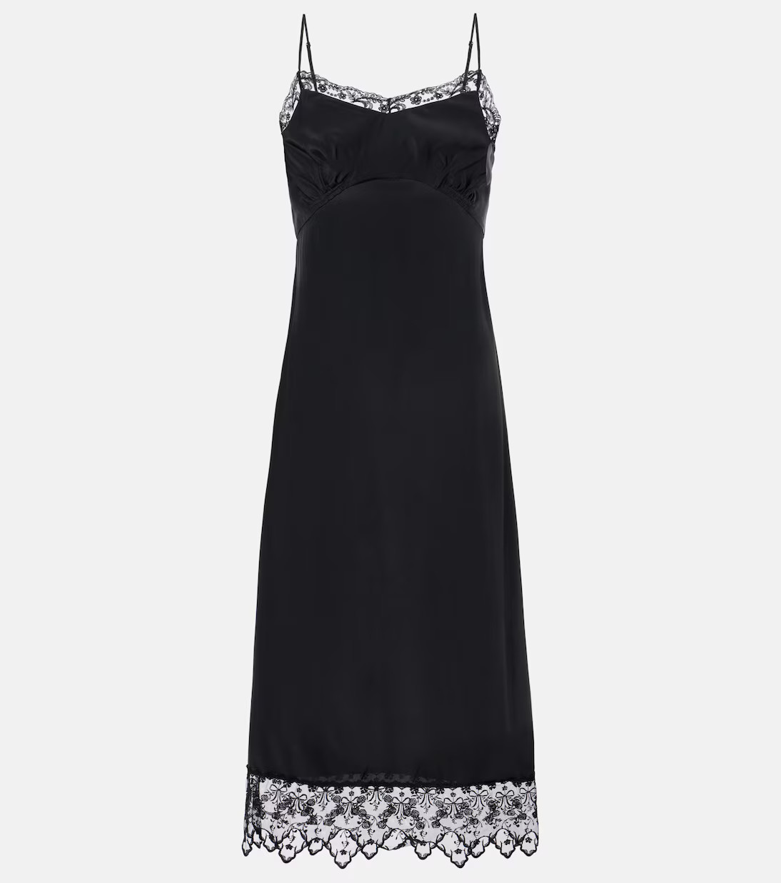 Lace-trimmed slip dress | Mytheresa (UK)