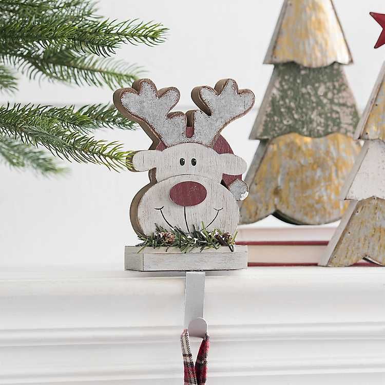 Reindeer Mantel Stocking Holder | Kirkland's Home