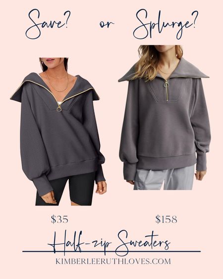 Half zip sweaters for your casual outfit! 

#fashionfinds #affordablefashion #looksforless #winterstyle #amazonfinds

#LTKFind #LTKstyletip #LTKSeasonal