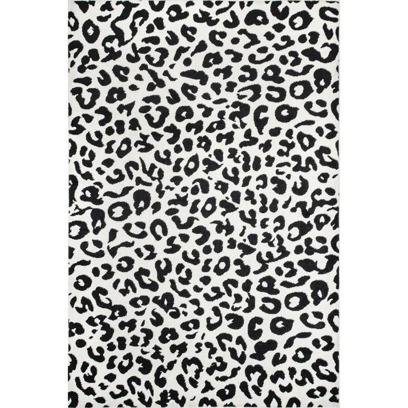 Mariska Animal Print Dark Gray Area Rug | Wayfair North America