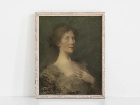 ALMA - Vintage print, portrait of a woman, vintage artwork, vintage portrait painting, vintage oi... | Etsy (US)