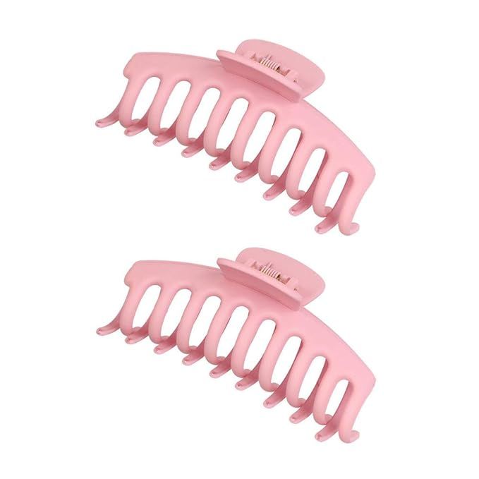 2 Pack Big Hair Claw Clips Nonslip Large Claw Clip for Women and Girls Hair,Strong Hold Grips Hai... | Amazon (US)