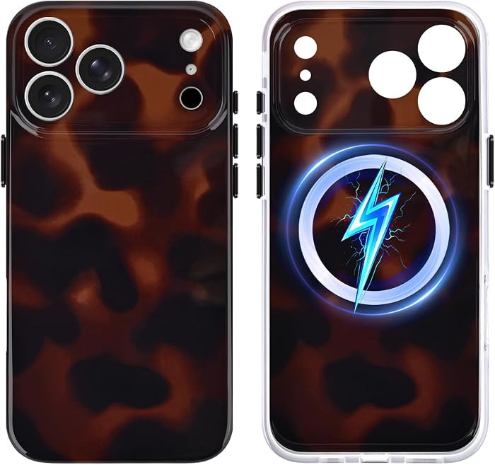 Magnetic for iPhone 17 Pro Case Cute Tortoise Shell Shockproof Cover-Brown | Amazon (US)