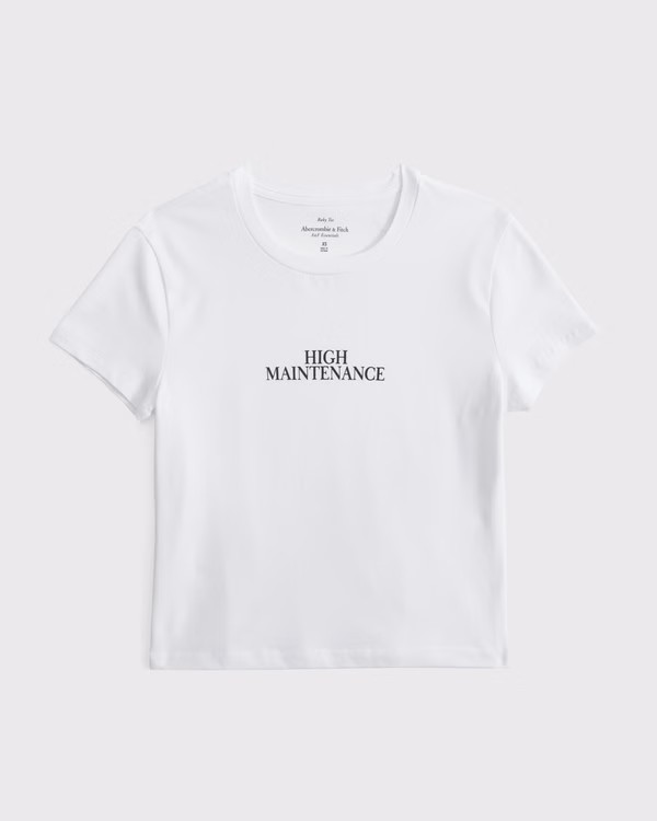 Women's High Maintenance Graphic Baby Tee | Women's Tops | Abercrombie.com | Abercrombie & Fitch (US)