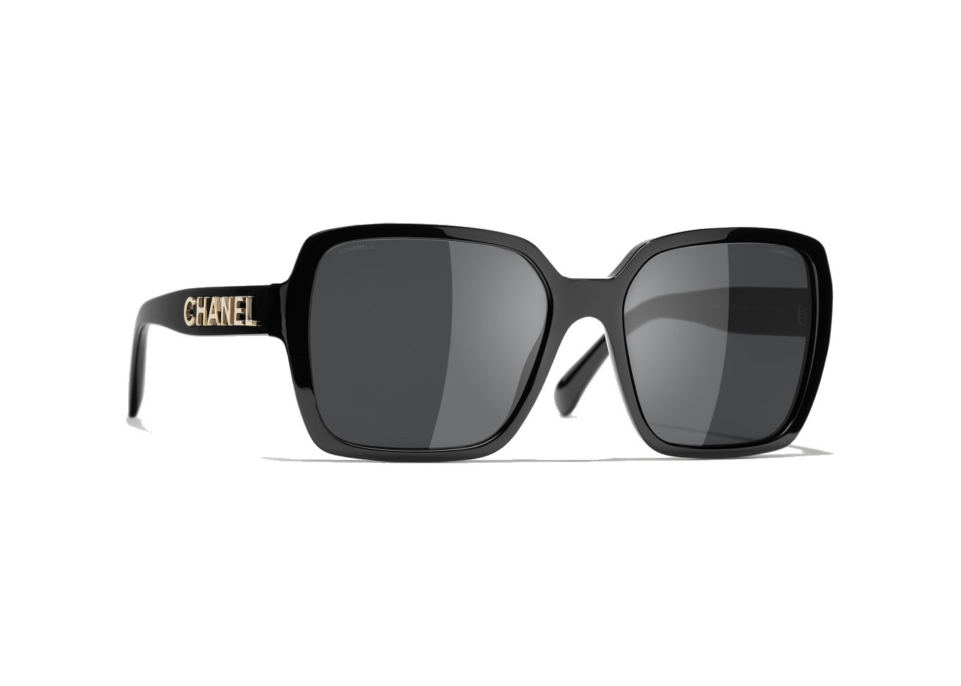 Chanel Square Sunglasses in Black/Gray (5408 C622/S4) | StockX