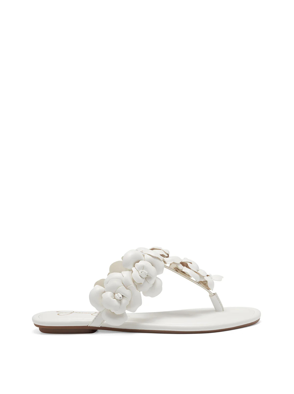 Ginima Flat Slide in White | Jessica Simpson E Commerce