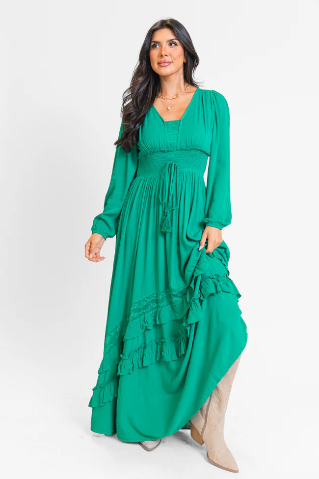 Lucky To Have You Jade Maxi Dress FINAL SALE | Pink Lily