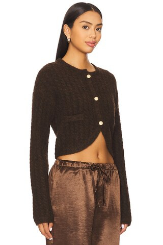 Reyn Cardigan in Chocolate | Revolve Clothing (Global)