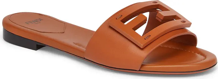 Fendi Signature Logo Slide Sandal (Women) | Nordstrom | Nordstrom