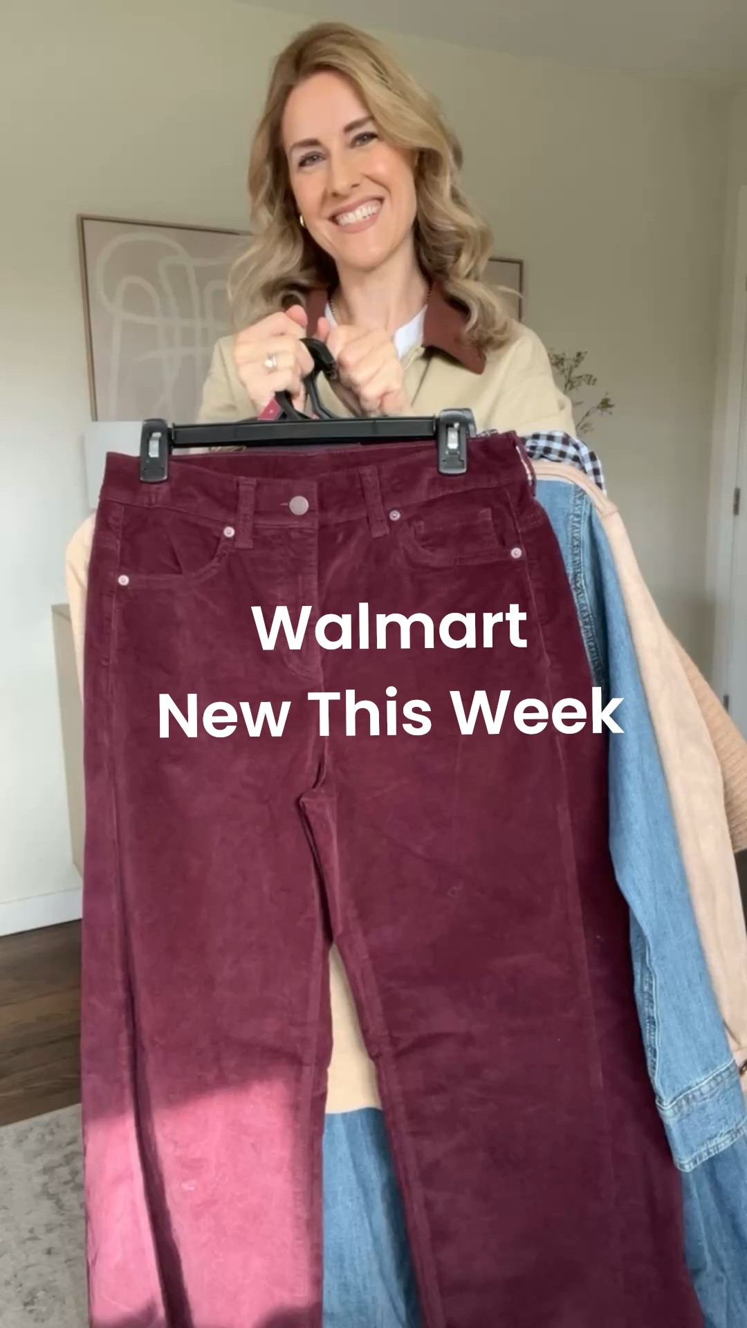 Walmart 6 new fall outfits! Great for Thanksgiving too. Sizing: I went up one size to a medium in the puff sleeve top, shacket, and denim shirtdress. I stayed true to size small in the faux suede jacket. Burgundy pants and patch pocket jeans tts 6. Dark wash wide leg jeans true to size small, no need to go up. Tall girl friendly! I’m 5’8” #walmartfashion #walmartstyle #walmartfinds #LTKStyleTip 

#LTKFindsUnder50 #LTKOver40