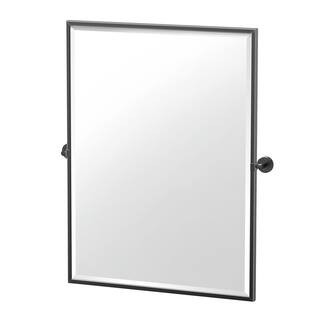 Gatco Latitude 24.5 in. W x 32.5 in. H Framed Rectangular Beveled Edge Bathroom Vanity Mirror in ... | The Home Depot
