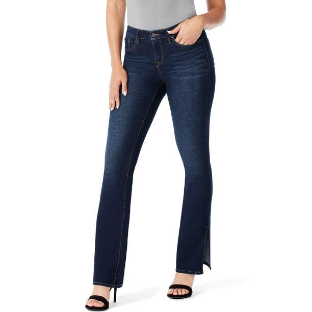 Sofia Jeans by Sofia Vergara Women's Marisol Mid-Rise High Bootcut Jeans with Slit Hem - Walmart.... | Walmart (US)