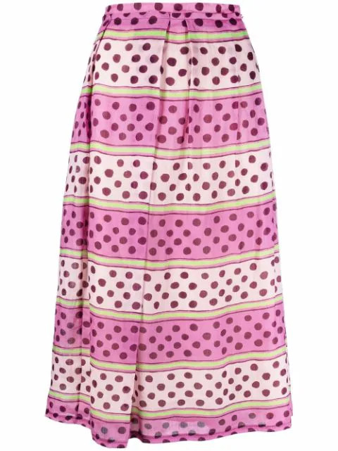 polka dot striped skirt | Farfetch (RoW)