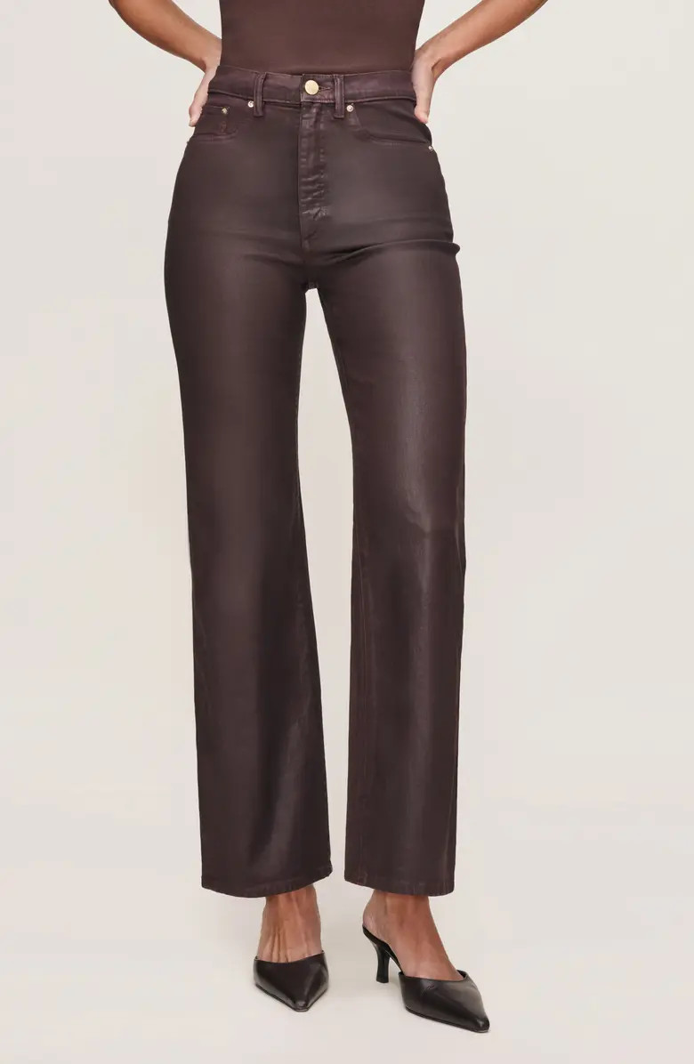 DL1961 Karmine Refined SculptSystem Coated High Rise Wide Leg Jeans | Nordstrom | Nordstrom