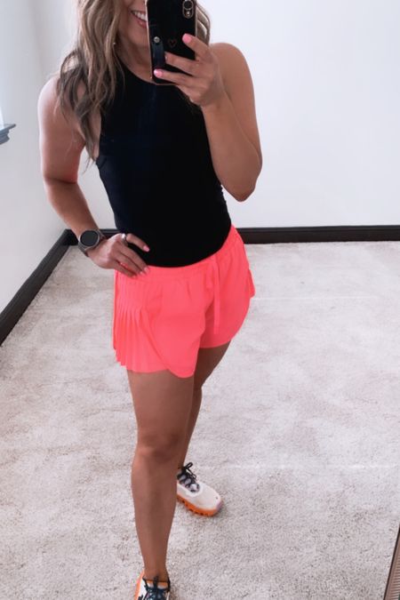 Love these pleated running shorts so comfortable on. I have on a small. Running shorts, ON Cloudmonster, fitness, target activewear, Target, old navy activewear  

#LTKFindsUnder50 #LTKFitness #LTKSaleAlert