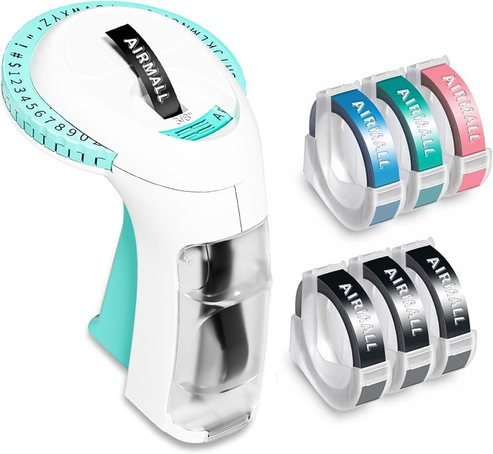 Embossing Label Maker Machine with Tapes,Omega S Vintage Embossed Label Printer Portable 3D Label... | Amazon (US)