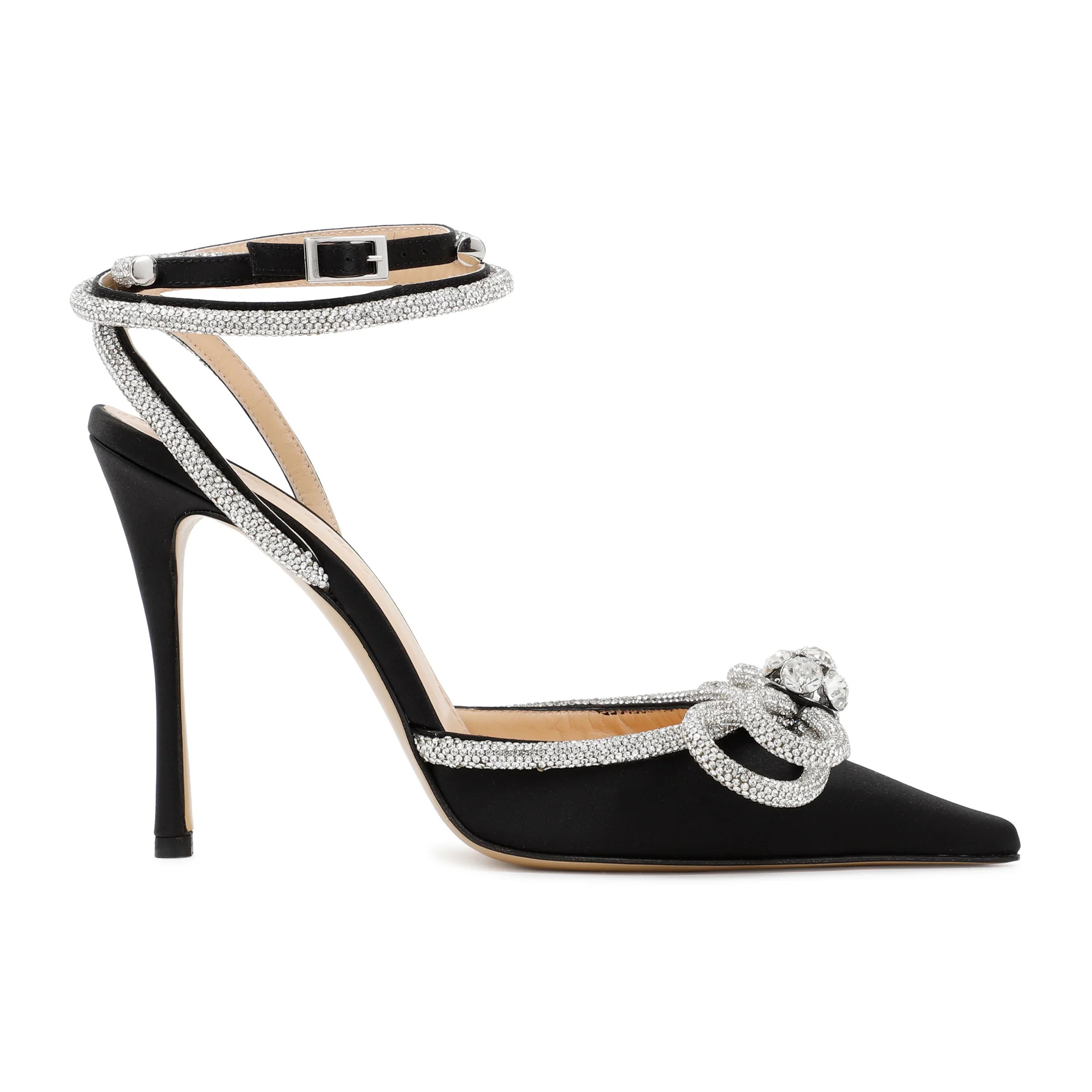 Women's Mach & Mach Double Bow Sandal in Black | Size 36 | FW200235 | LOZURI