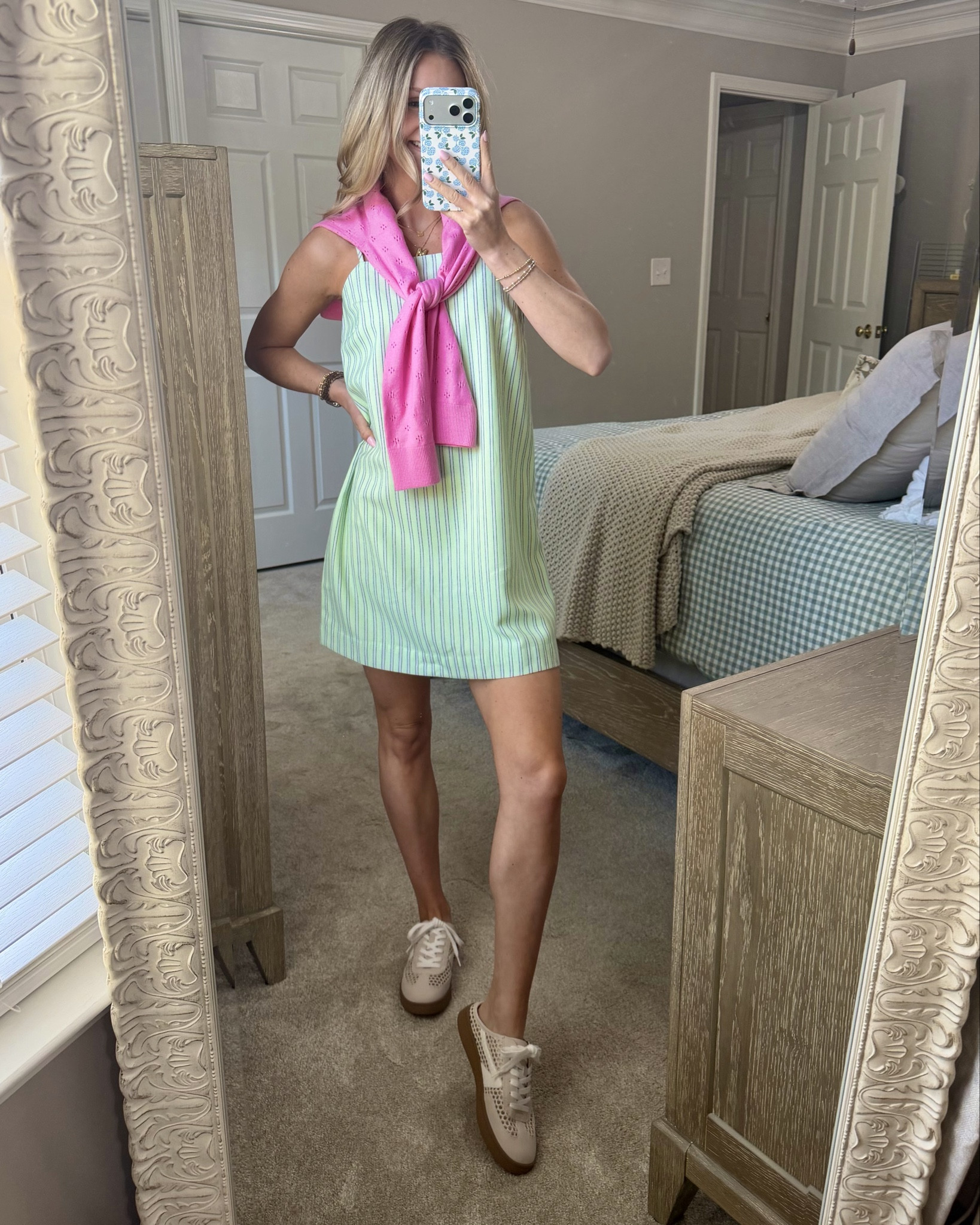Old Navy strappy mini dresses — only $12 tonight 🤯
I grabbed this dress in the green stripe & navy gingham, on MAJOR sale right now! 

Love that they are lightweight but lined & have adjustable straps with an adorable bow detail on each strap 👏🏼

The perfect spring/summer dress that will be easy to style — paired them with the cropped pointelle cardigan (also on sale tonight for 50% off) to layer 💗
wearing an XS in the dresses & cardigans 

#oldnavy #oldnavystyle #springfashion #minidresses #linendress #springlayers #croppedcardigan #pointelle #onsale #sprinddress #summerdress

#LTKPetite #LTKSaleAlert