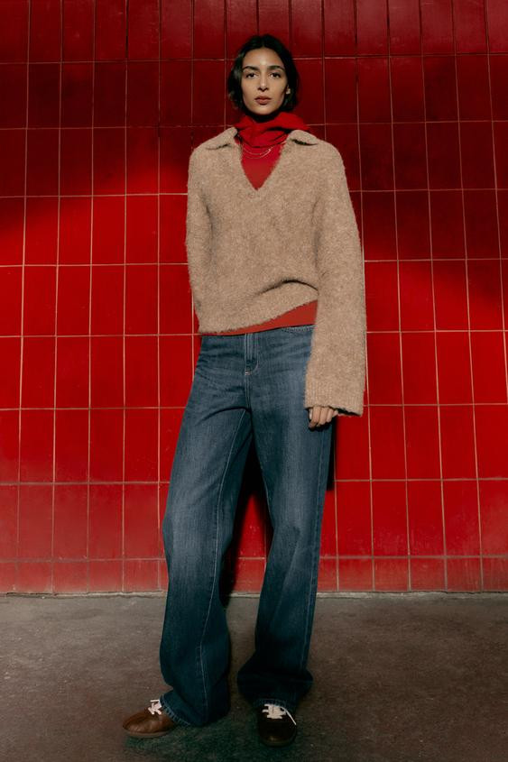 BRUSHED EFFECT KNIT JUMPER | Zara Canada