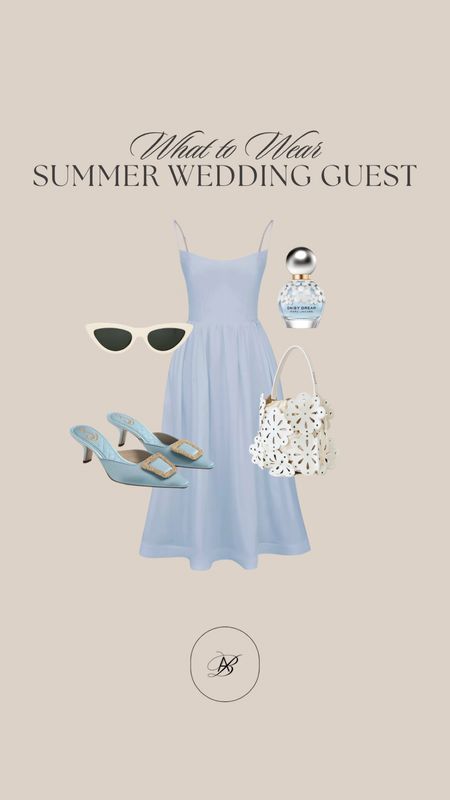 Summer wedding guest outfit! This House of CB dress is perfect for a summer wedding or a special occasion! Pair it with white sunglasses, kitten heels, and a floral purse! Finish off the look with my favorite Marc Jacobs perfume! 

Summer wedding guest dress, summer wedding, wedding guest outfit idea, House of CB dress, cute sunnies, perfume, floral perfume, flower bag, summer purse, blue heels, summer accessories 

#LTKWedding #LTKStyleTip #LTKSeasonal