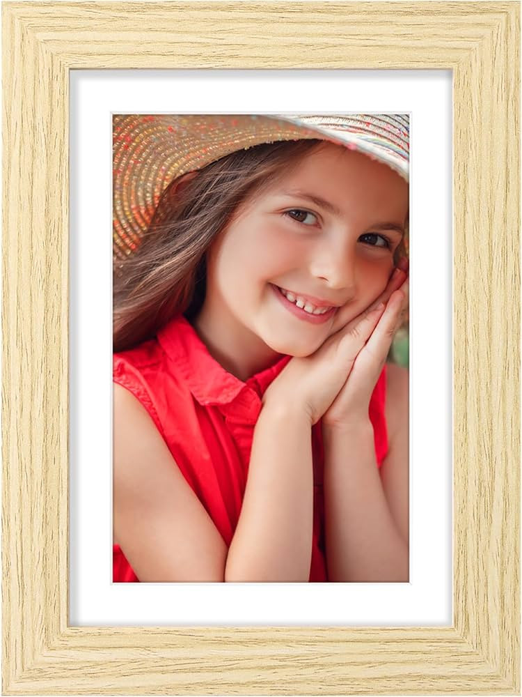 Vittanly 5x7 Picture Frame, Display 4x6 Picture with Mat or 5x7 without Mat, Photo Frame for Wall... | Amazon (US)