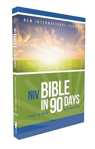 NIV, Bible in 90 Days, Paperback: Cover to Cover in 12 Pages a Day | Amazon (US)