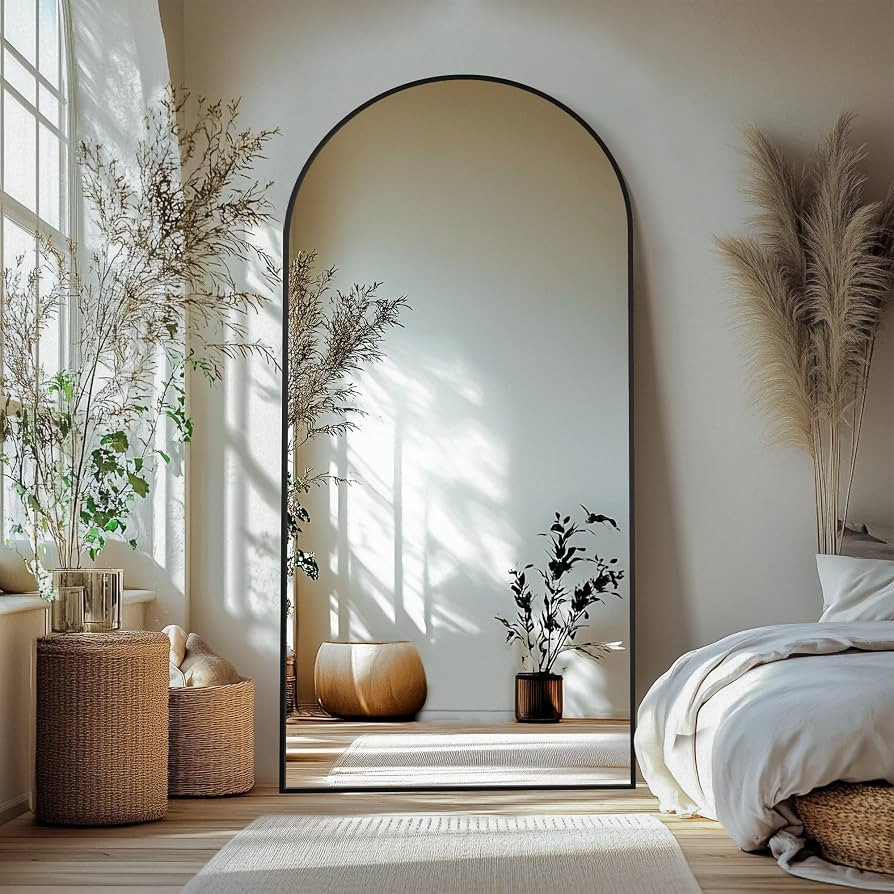 Delma Full Length Mirror, Large Floor Mirror for Wall, Bedroom, Bathroom, Living Room with Alumin... | Amazon (US)