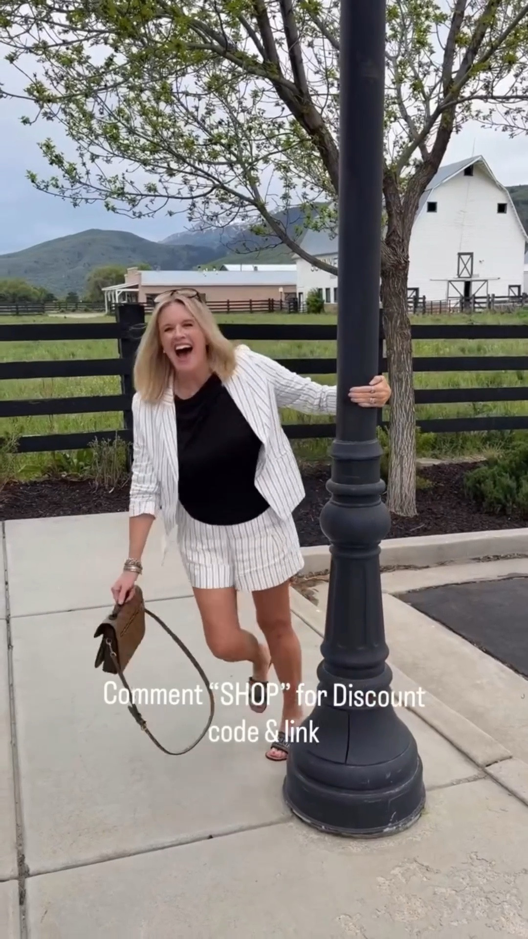 Hello D’Arcy here and I am 54… and I love a good short set for Summer…

These cute separates - pinstripe 5 inch inseam shorts and blazer are perfect to wear as a set or separately.. 

So many ways to style dressed up or down… today I am styling more casual for a girls lunch! 

🚨 Save 15% with my Code
DARCY15 on Gibson look 
Shorts tts I am min small
The blazer tts I am in med 
V neck tee super soft, tts in a med 

Steve Madden slides (old) linked similar

Louis Vuitton bag
Buy it or rent it & get 1 month free with my code DARCY

Comment “SHOP” and I’ll send you link and discount code to your DM

Short sets/ over 50 style/ summer short outfits/ utah blogger/ utah living/ easy summer style/ wardrobe builders 

#shortset #midlifestyle #longlegsgirl #utahinfluencer