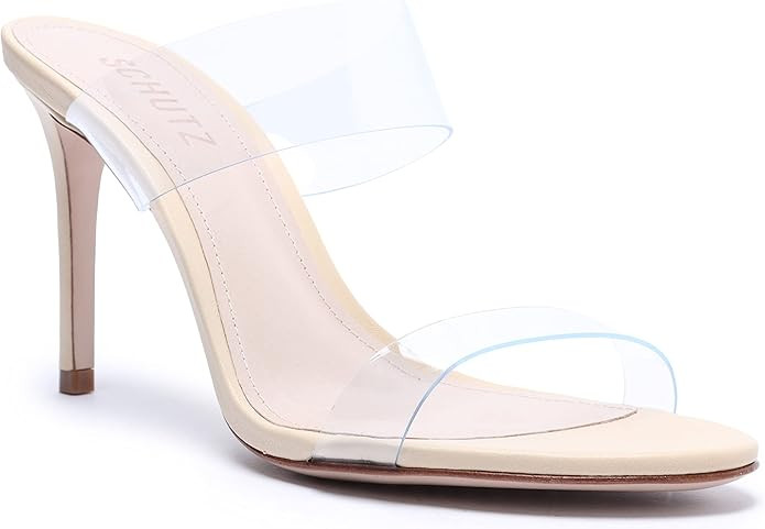 Schutz Women's Blanck PVC Rhinestone Dress Sandal | Amazon (US)