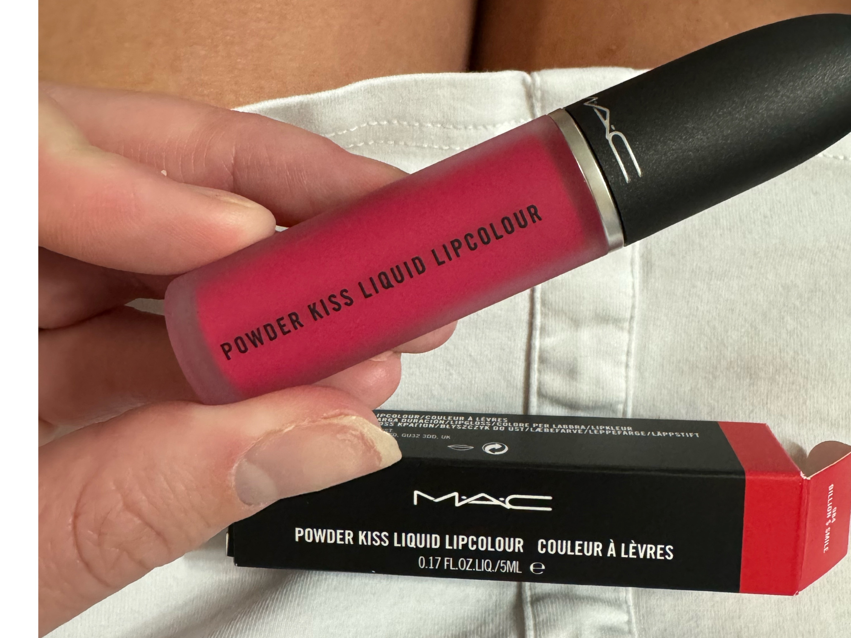 New pink lip color! Mac, fuschia pink, lipstick 