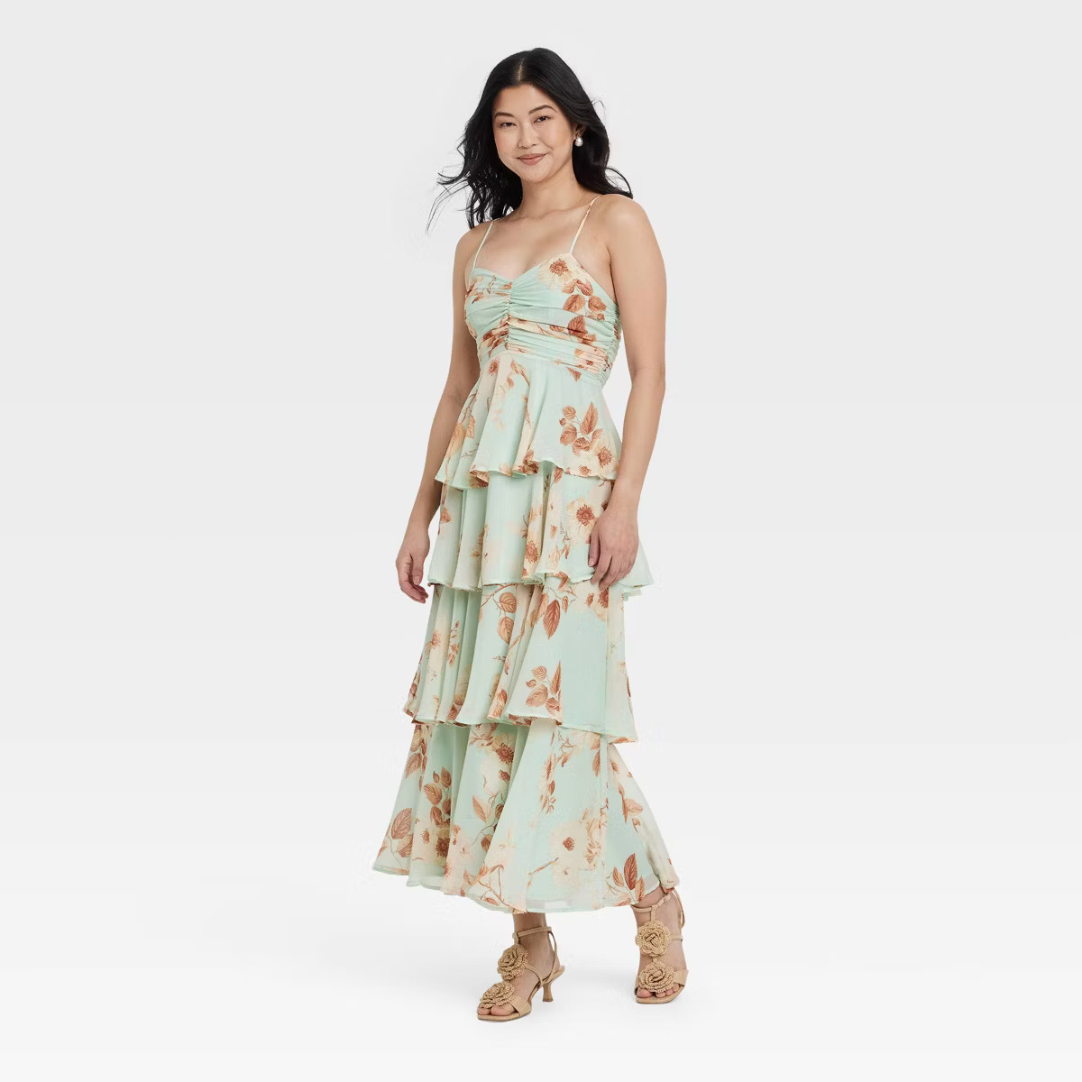 Women's Tiered Ruffle Maxi A-Line Dress - A New Day™ | Target