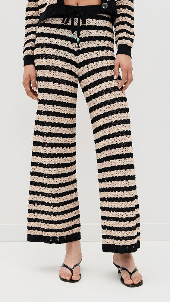 L'AGENCE Gaelle Pointelle Knit Pants | Shopbop | Shopbop