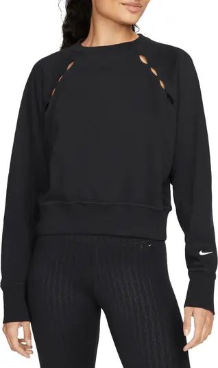 Nike Cutout Crop Cotton Blend Sweatshirt | Nordstrom | Nordstrom