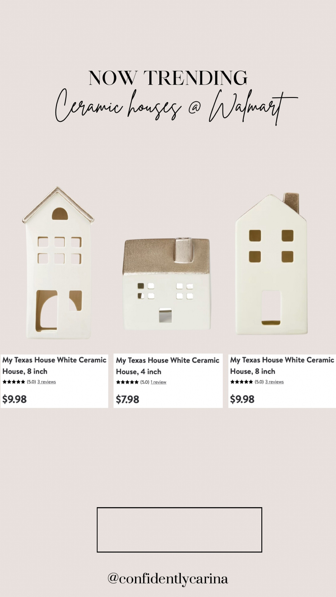 These ceramic holiday houses from Walmart are so on trend and such a good price. Under $30 for all 3!! 

#LTKSeasonal #LTKHoliday #LTKGiftGuide