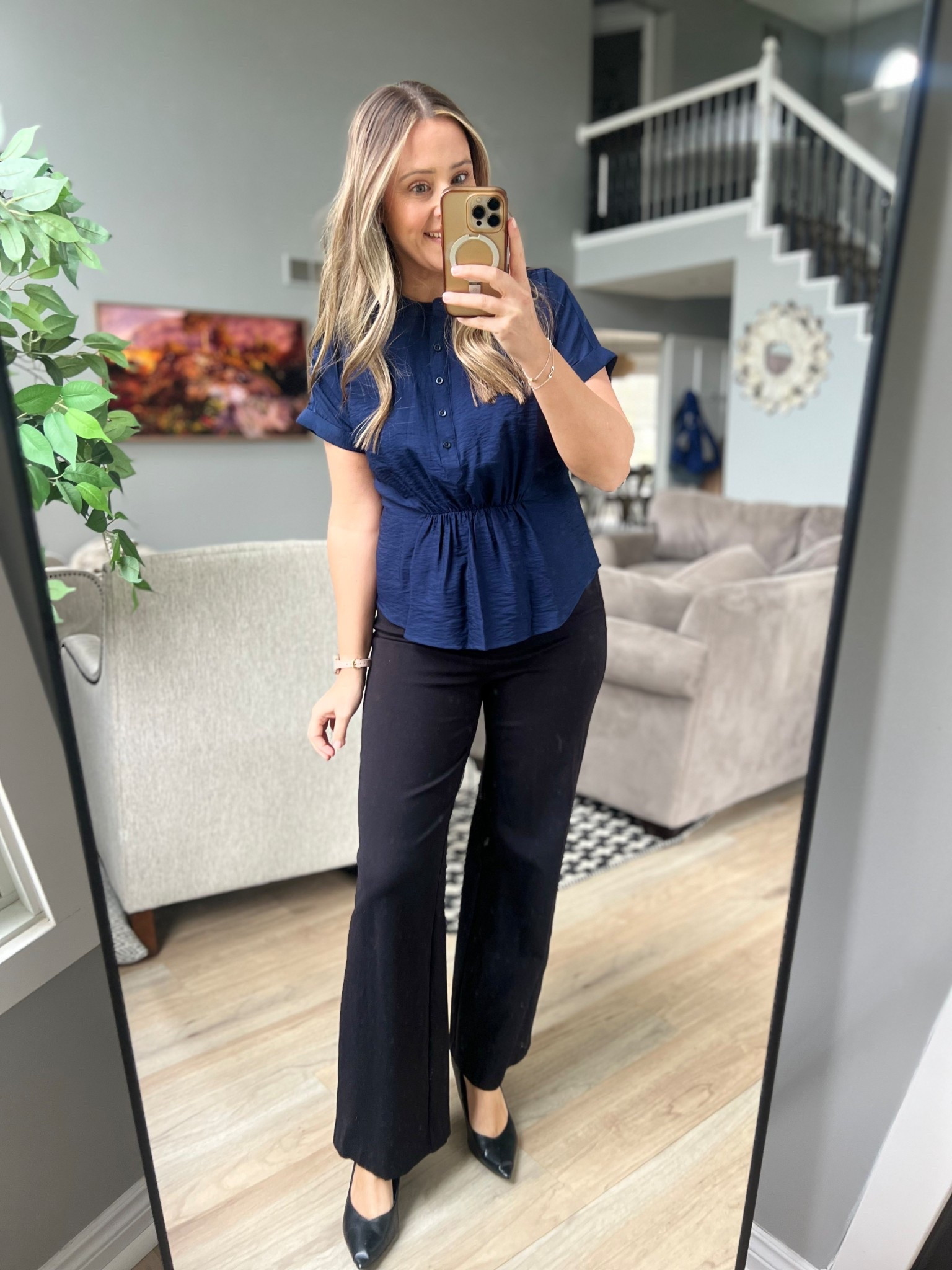 Loving this ruched top for the office. Perfect alone or under a blazer  

#LTKWorkwear #LTKOver40 #LTKootd