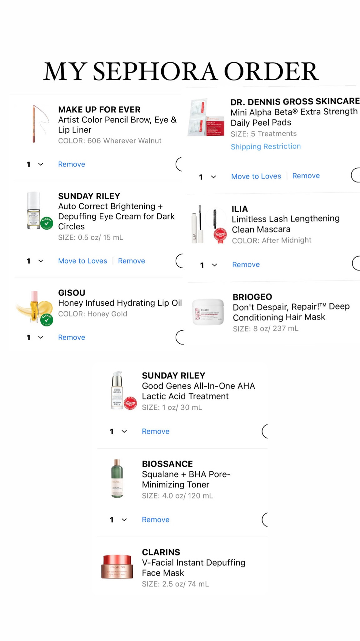 Sephora sale order 

#LTKsalealert #LTKbeauty #LTKxSephora