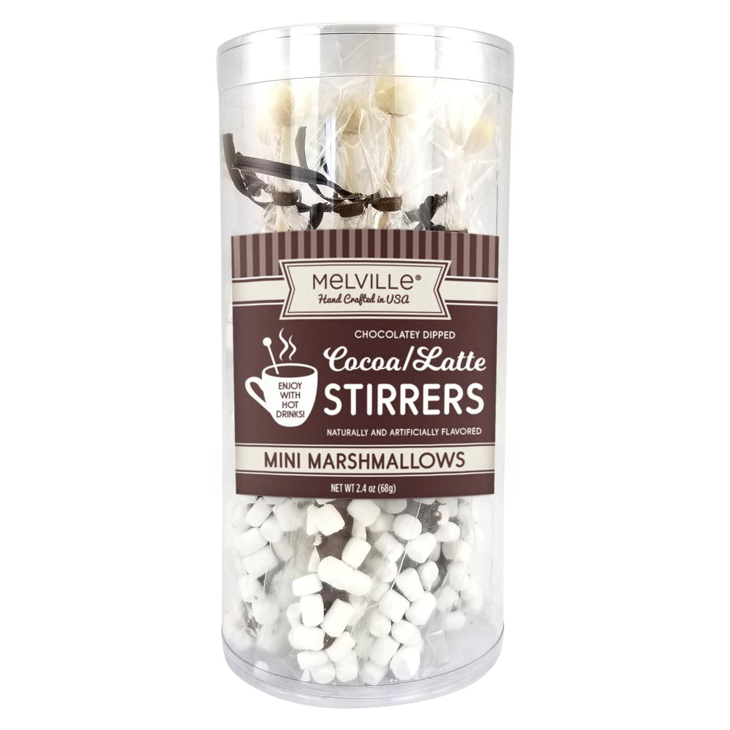 Melville Candy Gourmet Chocolate Stirrers - Naturally Flavored Stirrers for Beverages - Chocolate... | Amazon (US)