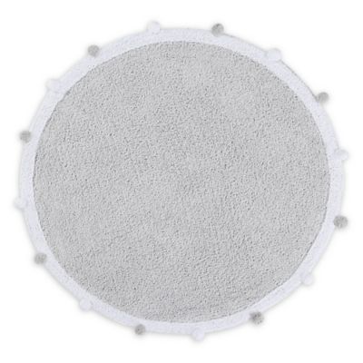 Lorena Canals Usa 4' Round Area Rug in Bubbly Grey | buybuy BABY