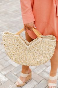 Don't Be Square Gold Woven Straw Bag | Pink Lily