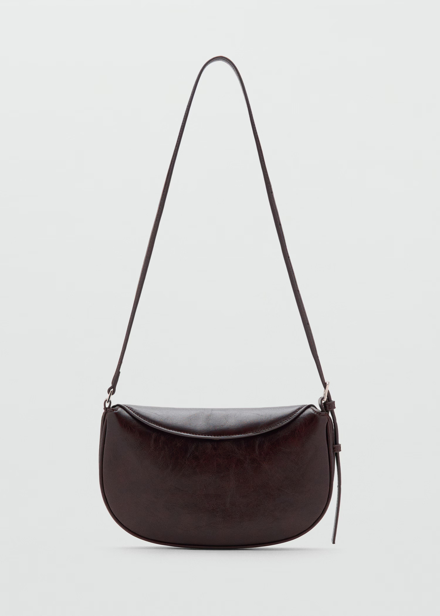 Oval shoulder bag with flap | Mango (US/MX/AU)