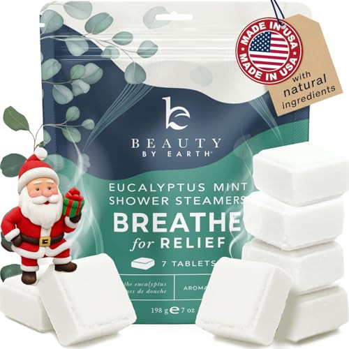 Shower Steamers Aromatherapy - USA Made with Natural Ingredients & Eucalyptus Essential Oil, Christmas Stocking Stuffers for Men & Women, Large Shower Bombs, White Elephant Relaxation Spa Gifts | Amazon (US)