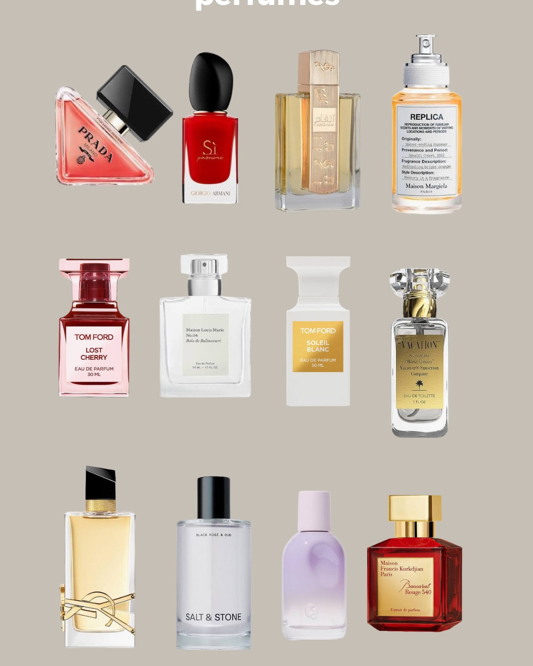Perfume collection! Top favorites at the moment are lattafa, baccarat, ysl and tom ford!

#LTKBeauty