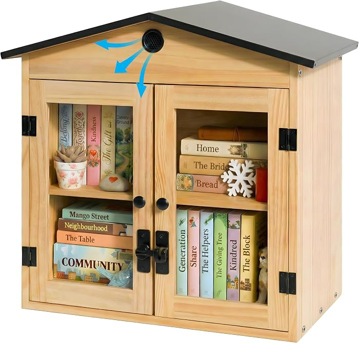 HAVLYN Little Library Box Outdoor Kit \u2013 Solid Wood Free Little Library with Metal Roof \u201... | Amazon (US)