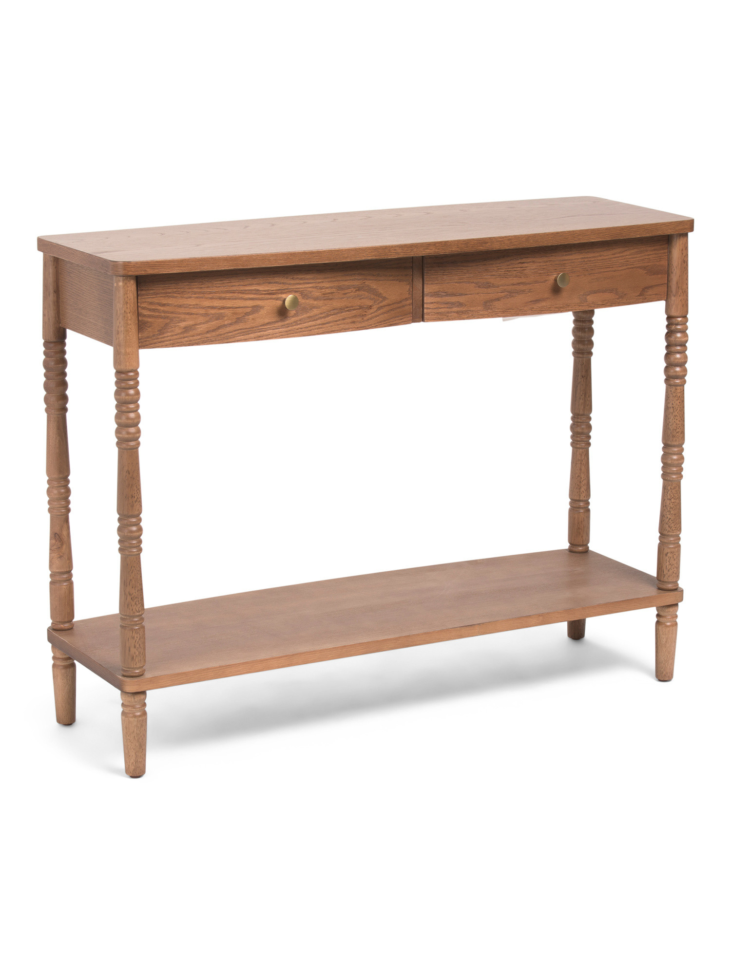 42x32 2 Drawer Spindle Leg Console Table | Marshalls