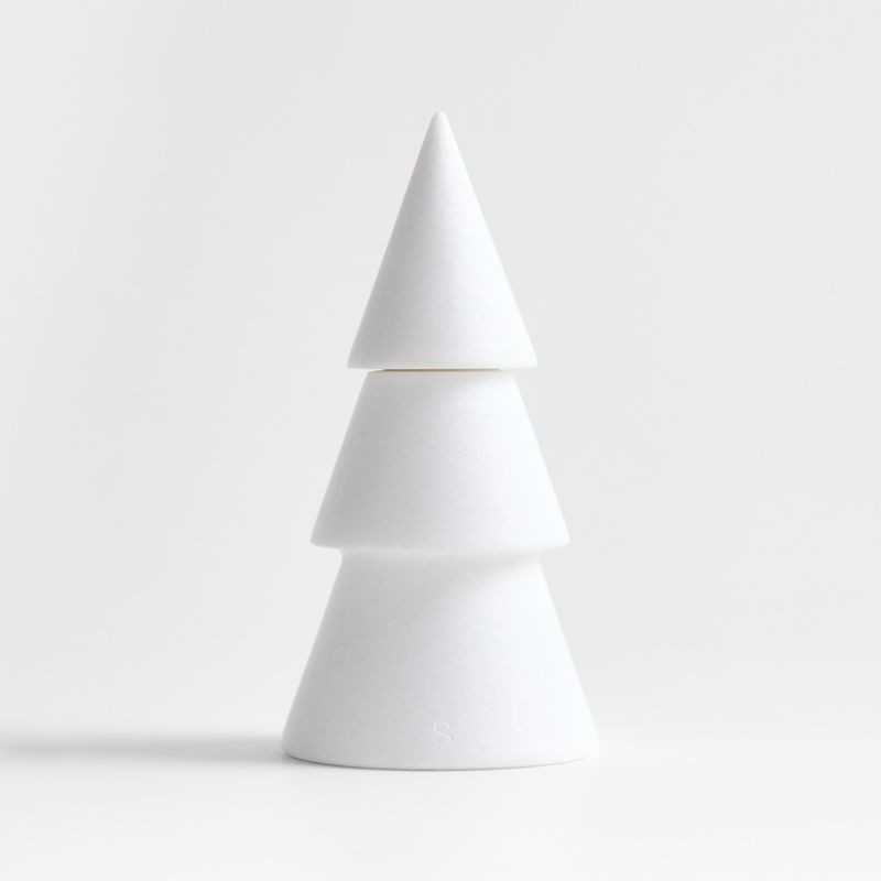 Marble Winter Fir Salt Mill | Crate & Barrel | Crate & Barrel
