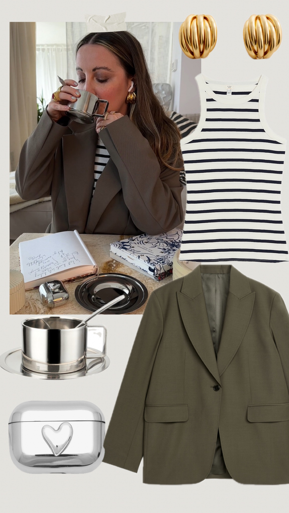 GET THE LOOK | Elevating my writing desk looks one accessory at a time 🩶🩶
Oversized blazer | Silver cup | Summer workwear | Accessories | Jewellery | Romantic outfits | Statement hoops 

#LTKworkwear #LTKuk #LTKeurope