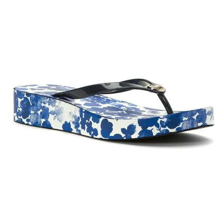 michael michael kors women s bedford flip flop navy printed floral 10 m | Walmart (US)