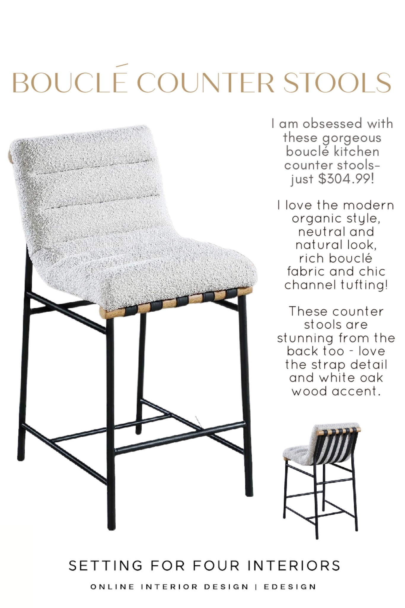 On Sale! Boucle upholstered kitchen counter stools with wood detail. Modern organic.

Kitchen, white, black, wood, neutral, natural, affordable, budget friendly, transitional, farmhouse, earthy, wayfair, designer, kitchen island#LTKFind

#LTKsalealert #LTKhome