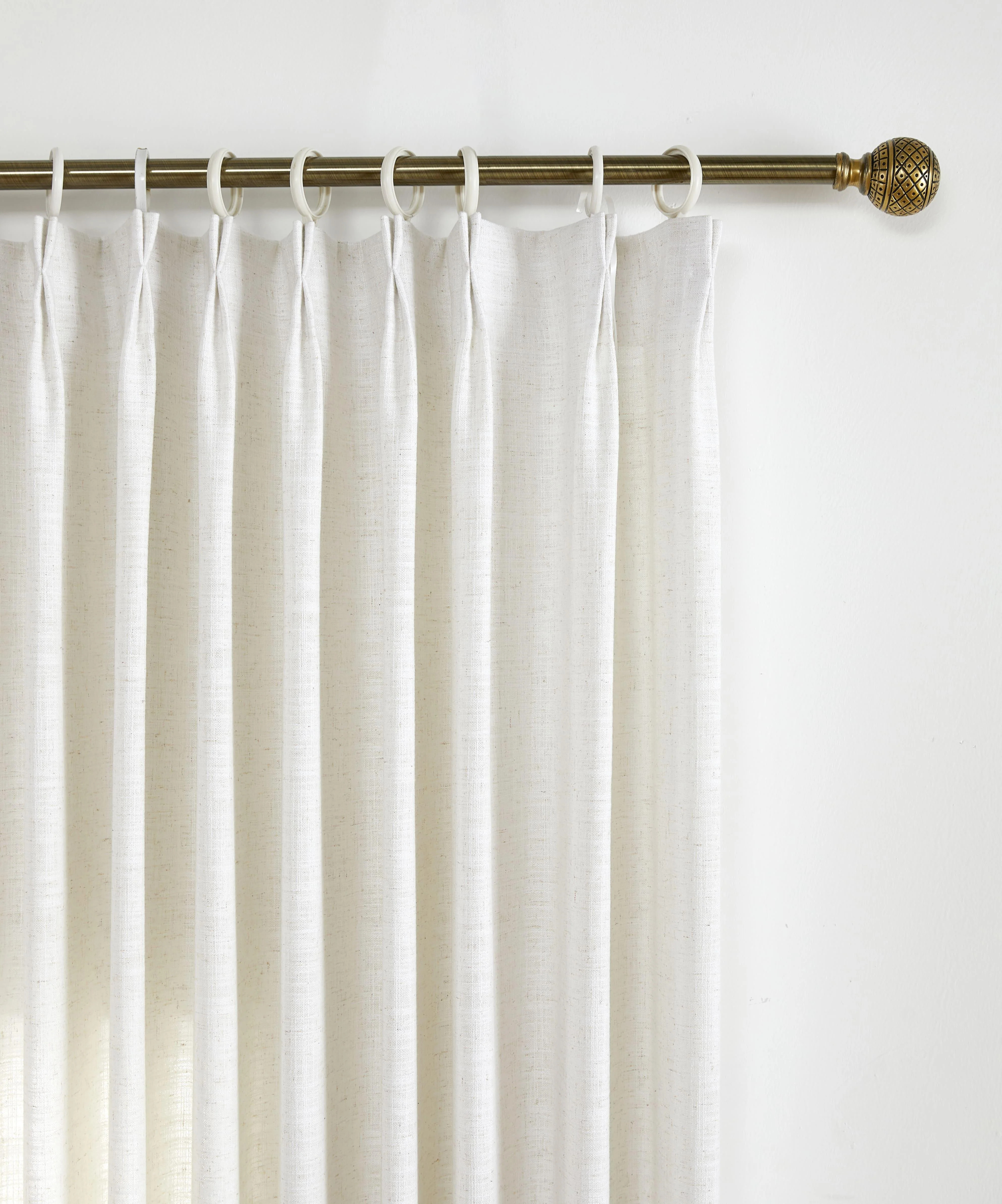 Florence Linen Pinch Pleat Curtains for Living Room | LuxDrape