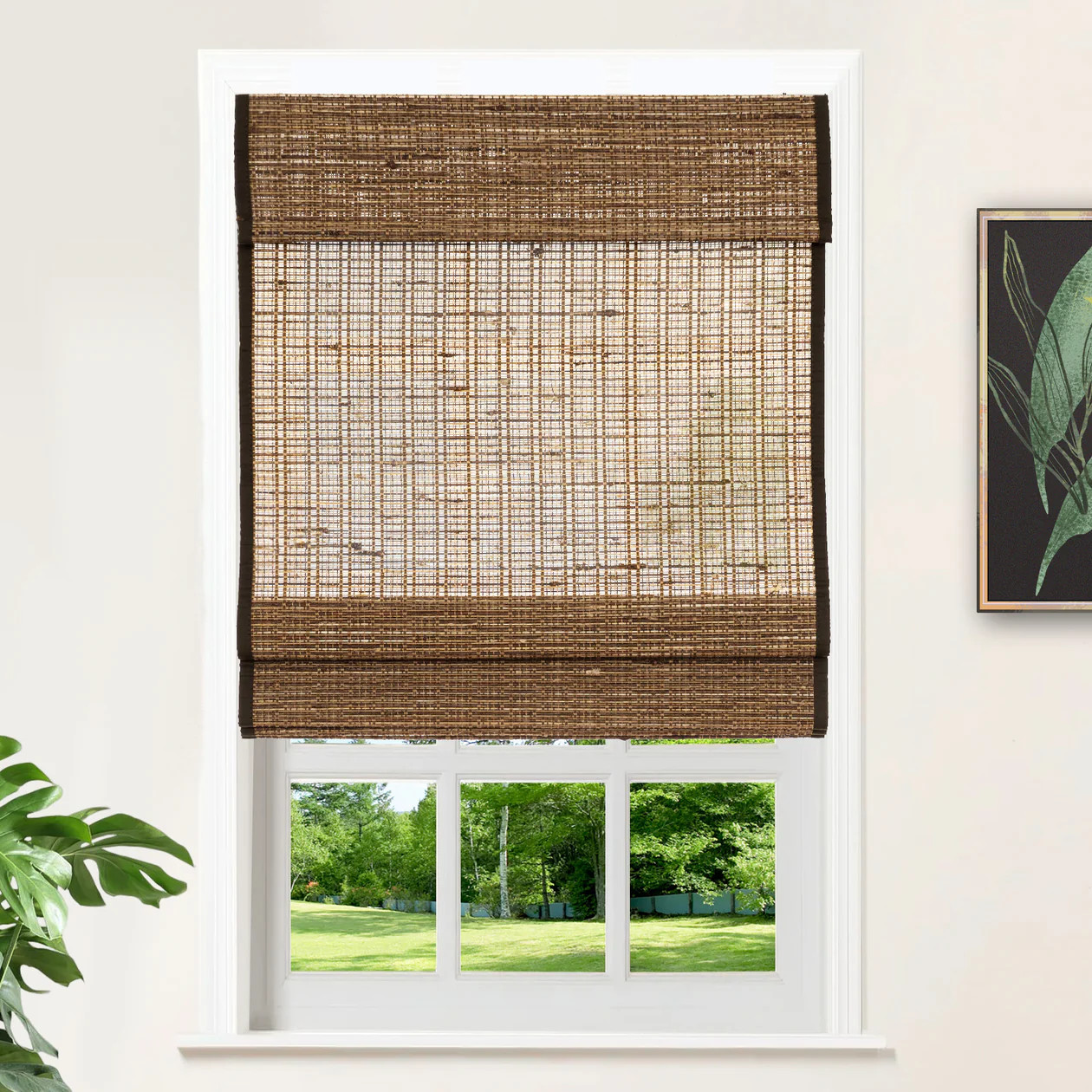 Natural Jute Bamboo Woven Shades Cordless Brown | Homerilla